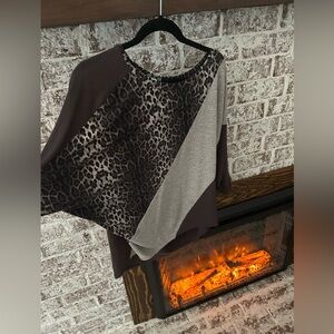 1/4 sleeve leopard top